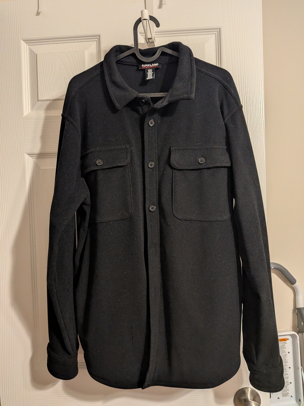 Kirkland Signature Black Men's Button-Up Shirt Jacket